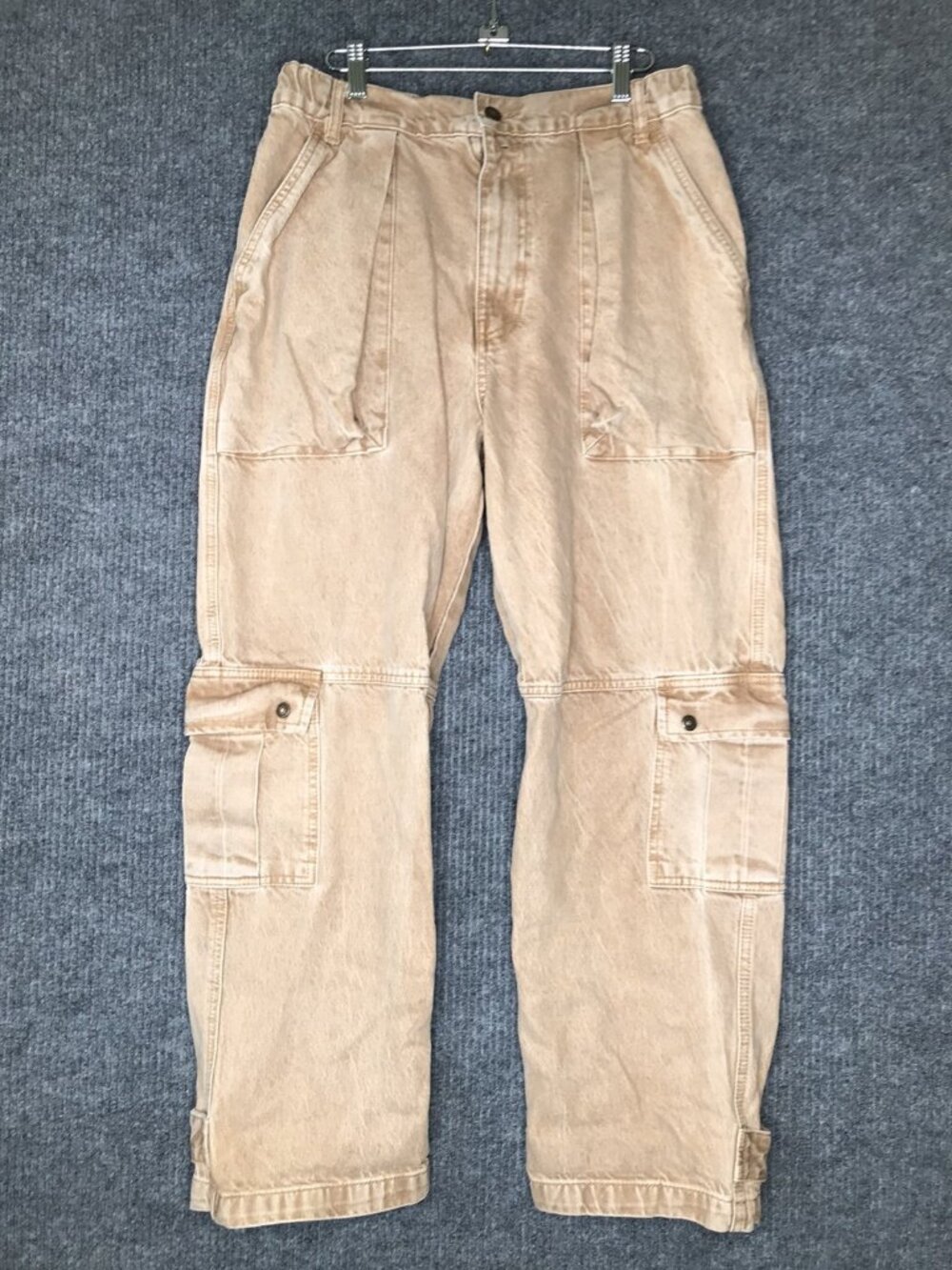 Free People We The Free Marx Slouchy Cargo Washed brown tan BOHO Jeans Size 29 - Picture 3 of 8